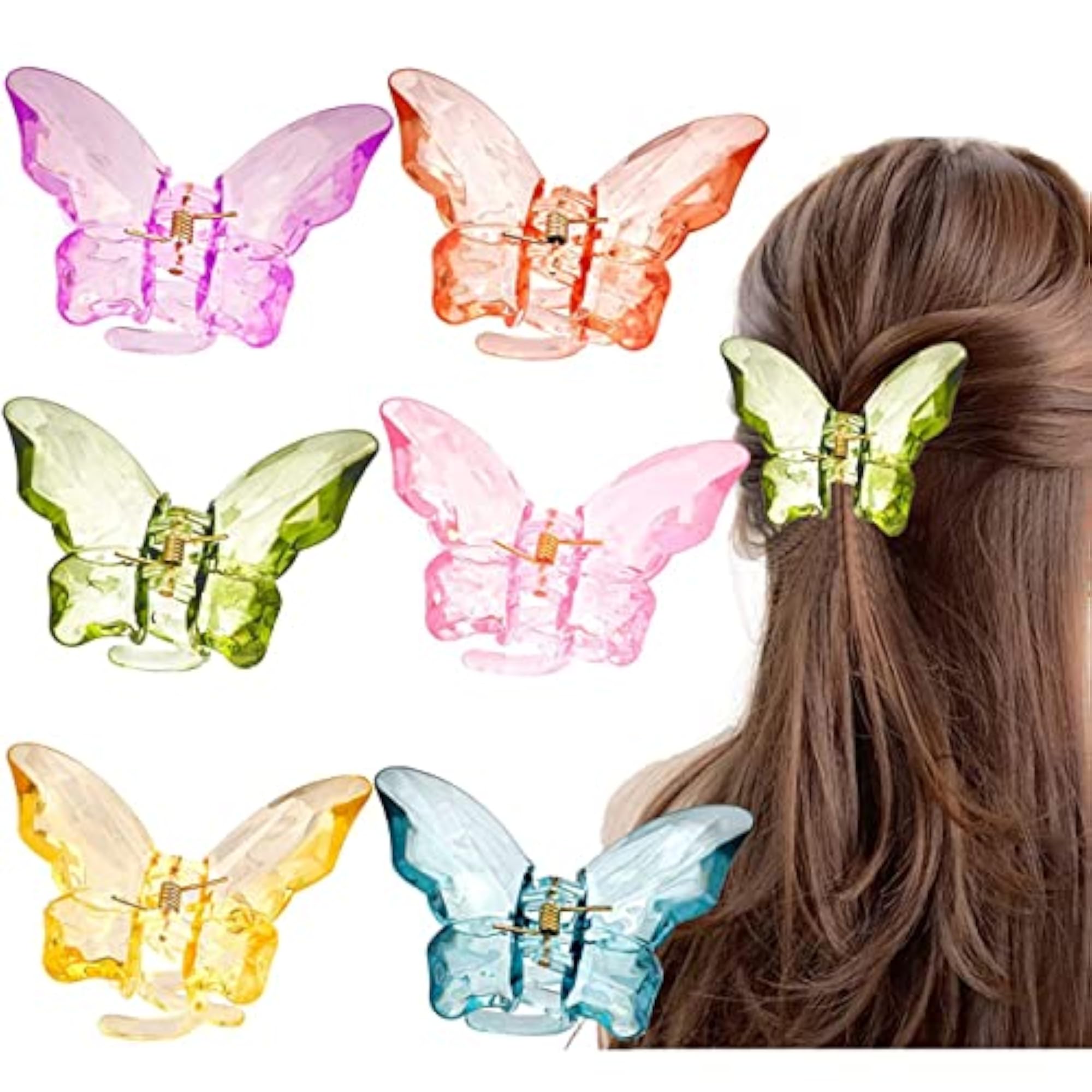 Butterfly Hair Clutches for Women, 2 Pcs